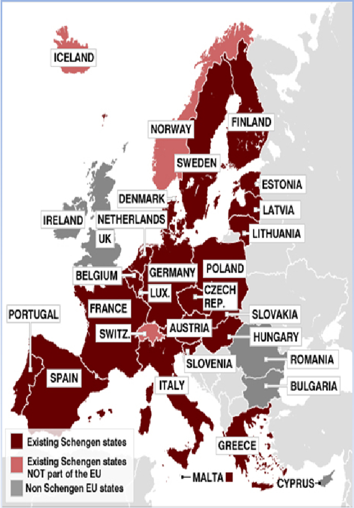 Schengen Map