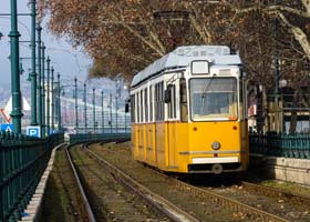 yellow trams
