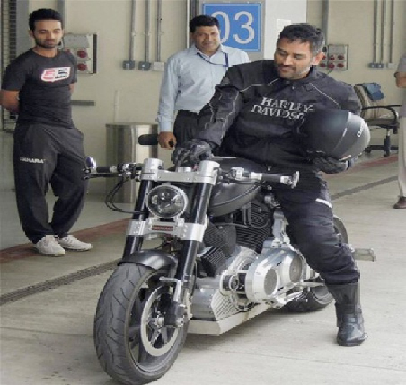 Mahendra Singh Dhoni - Motorcycle Enthusiast on his HellCat