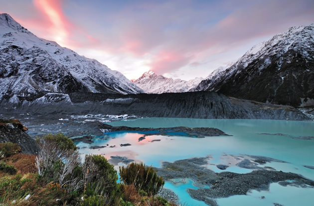 Mueller Glacier, Mt Cook National Park South Islands, New Zealand