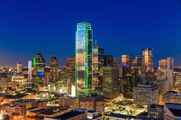 The dazzling Dallas skyline