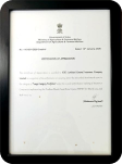 Certificate of appreciation in 