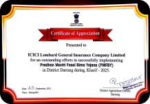 Pradhan Mantri Fasal Bima
                        Yojana (PMFBY) in District Darrang during, Kharif -2025