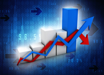 3d-illustration-inflation-deflation-graph